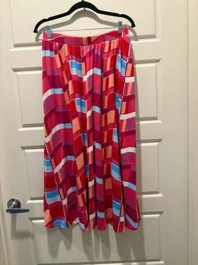Rebdolls Geometric Print Maxi Skirt, Size 1X